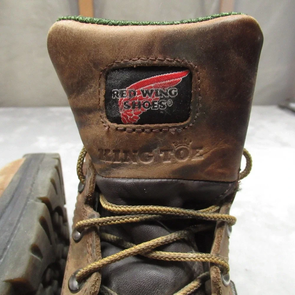 Red Wing Mens 9.5D King Toe Boots Brown Leather 435 Waterproof EH Soft Toe Work
